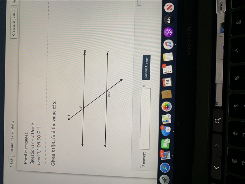 Given m||n, find the value of x-example-1