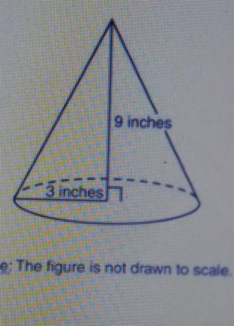 Helpiee plsss what is the volume, in cubic inches, of the cone? A.81 B.27 ​-example-1