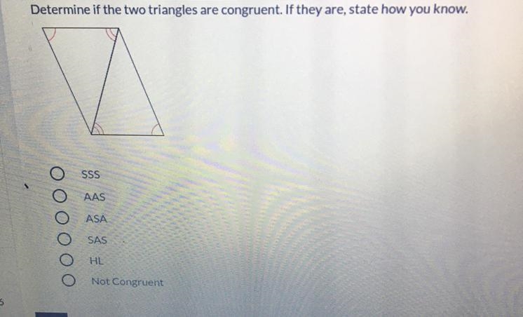 Determine if the two triangles are congruent.-example-1