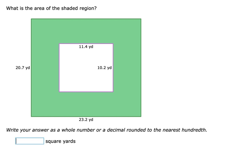 Area between two shapes. IXL geometry help pls !-example-1