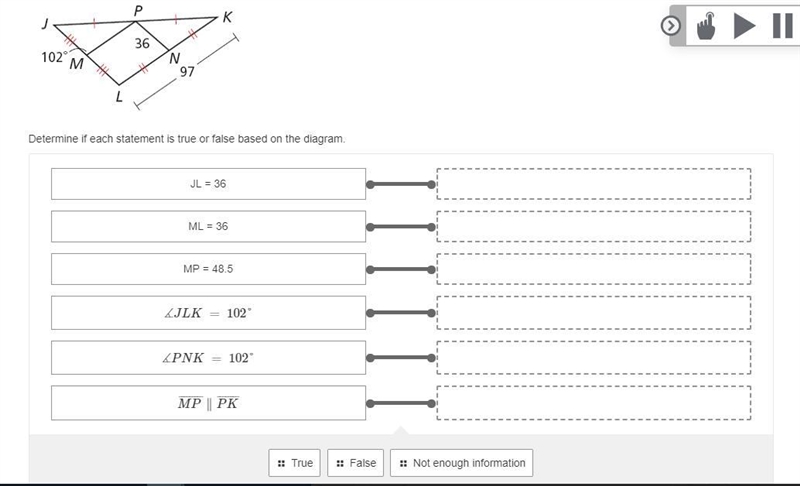 Can u tell which is true or false or not enough info-example-1