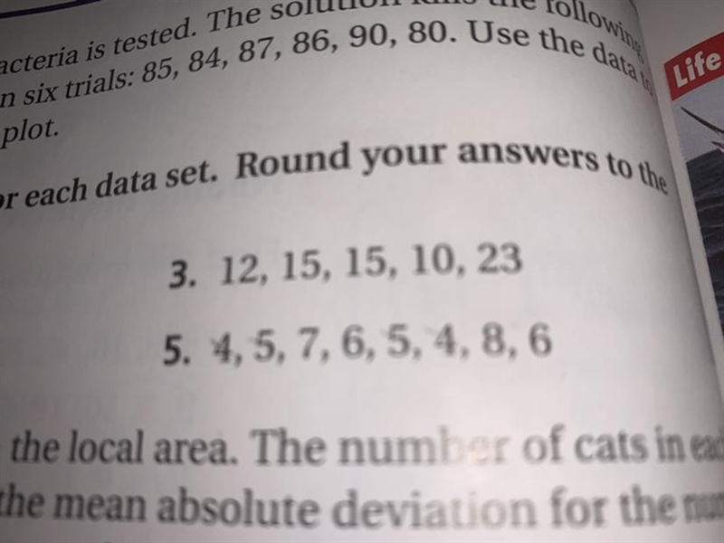 CAN SOMEONE PLS HELP ME WITH 3 AND 5!! IM TRYING TO FIND THE INTERQUARTILE RANGE FOR-example-1