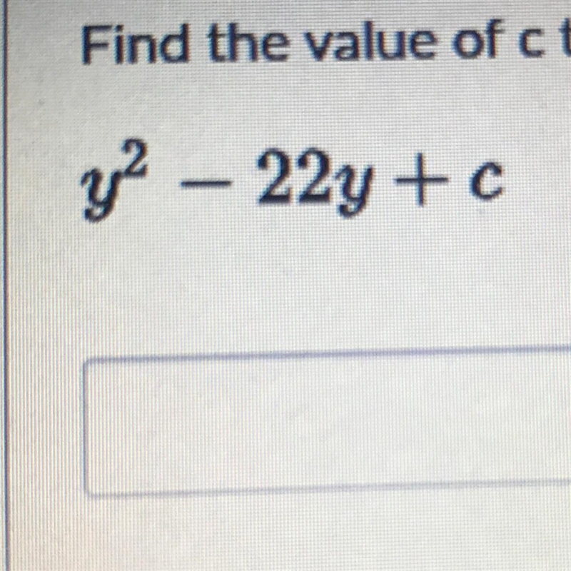 Find the value of C that completes the square-example-1