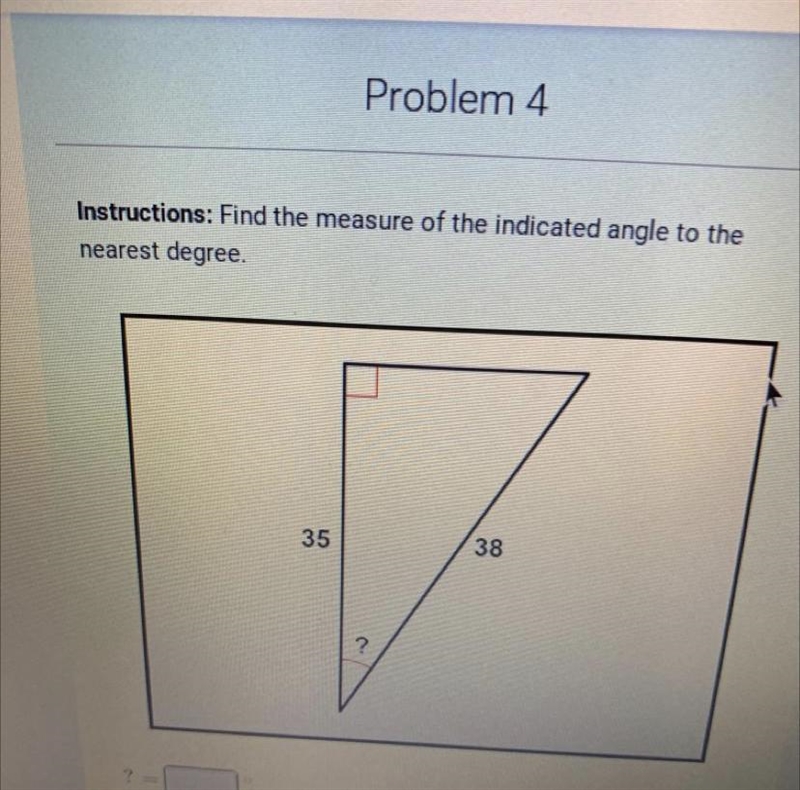 Find the measure of the indicated angle to the nearest degree-example-1