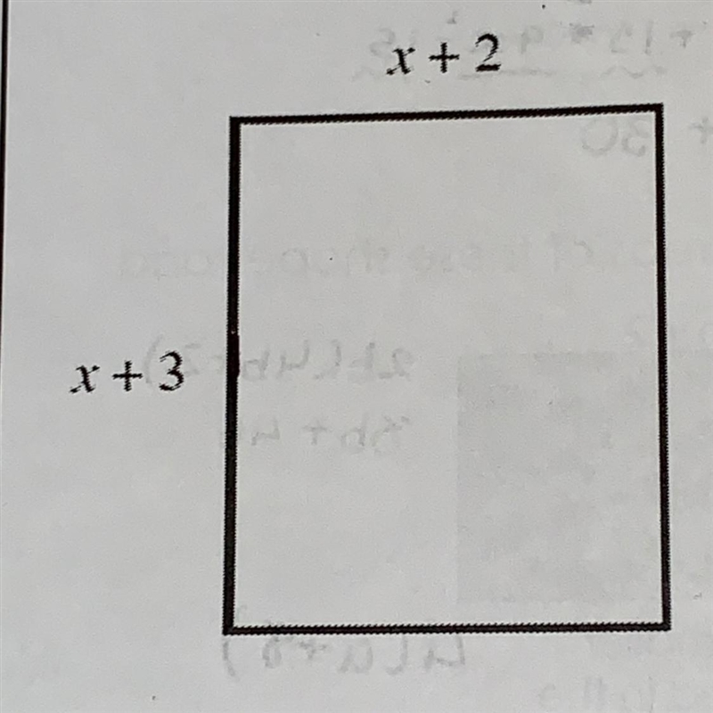 Write an expression for the area of this rectangle, multiplying out your answer-example-1