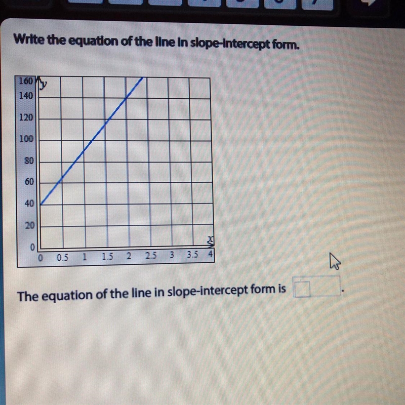 Write the equation of the line in slope-intercept form.-example-1