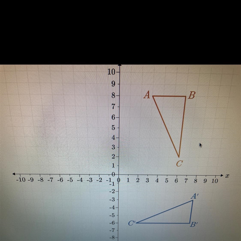 What is the mapping notation that will transform triangle ABC to triangle A'B'C'? A-example-1