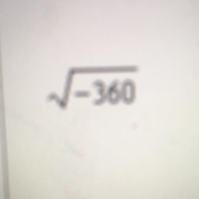 Simplify the number using the imaginary unit i. Please show work. 3 pts mathematical-example-1