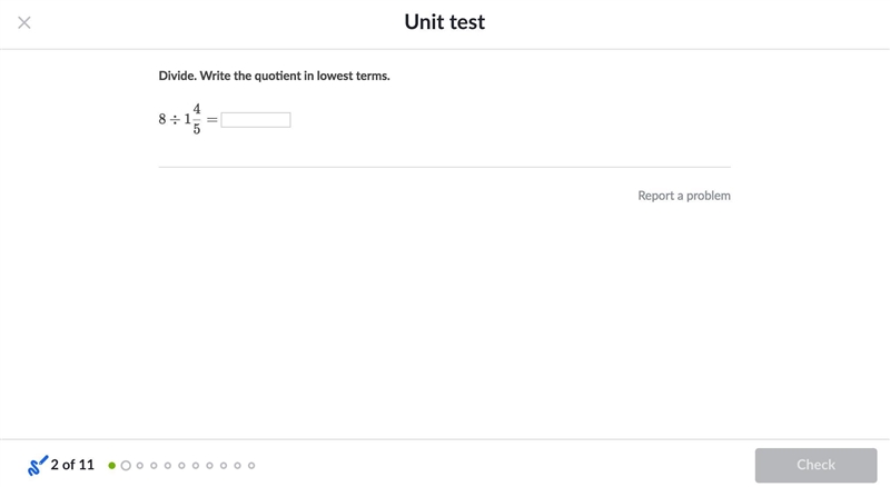 Please help! Divide. Write the quotient in lowest terms.-example-1