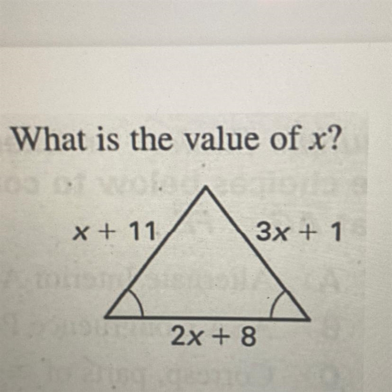 What is the value of X X+11 2x+8 3x+1￼-example-1