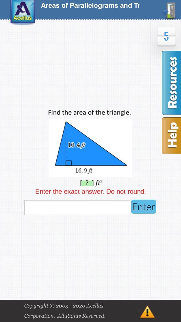 Find the area of the triangle-example-1