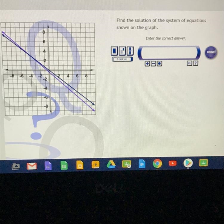 Find the solution of the system of equations shown on the graph. Please and thank-example-1