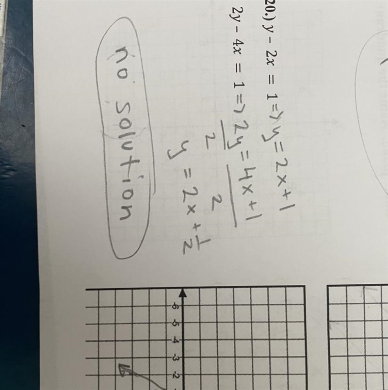 Is this no solution or is there a solution? This is solving systems of linear equations-example-1