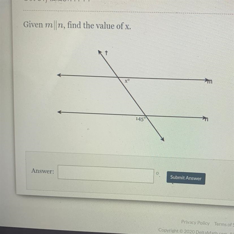 Given m ll n find the value of x-example-1