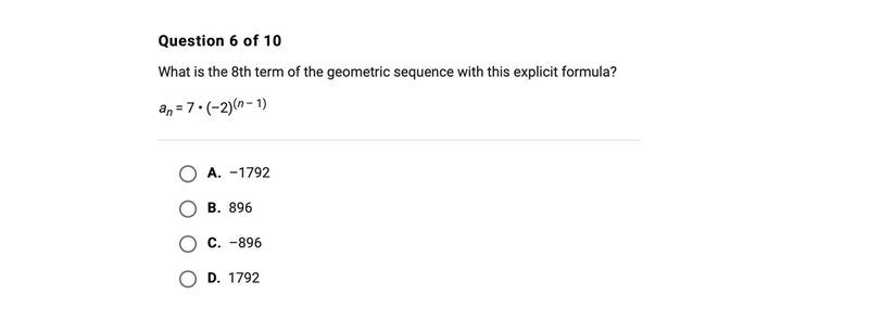 What is the 8th term of the geometric sequence with this explicit formula ?-example-1