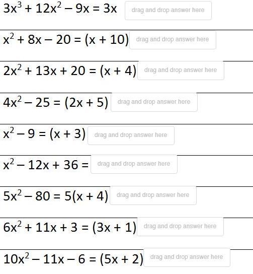 PLEASE ANSWER ALL OF THESE : ) FIND ALL OF THE MISSING FACTORS-example-1