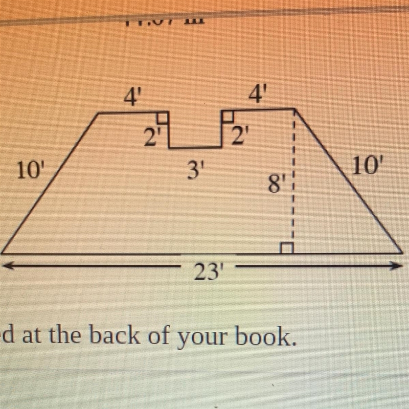 I need the area of this shape please explain.-example-1