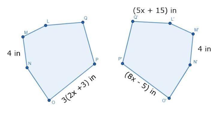 Given hexagon LMNOPQ is congruent to hexagon L'M'N'O'P'Q'. What is the measure of-example-1