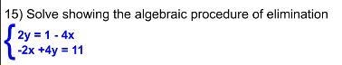 Use Elimination to solve the system of equations-example-1