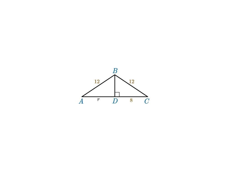 Find the value of the variable. A. r = 16 B. r = 8 C. r = 12 D. r = 4-example-1