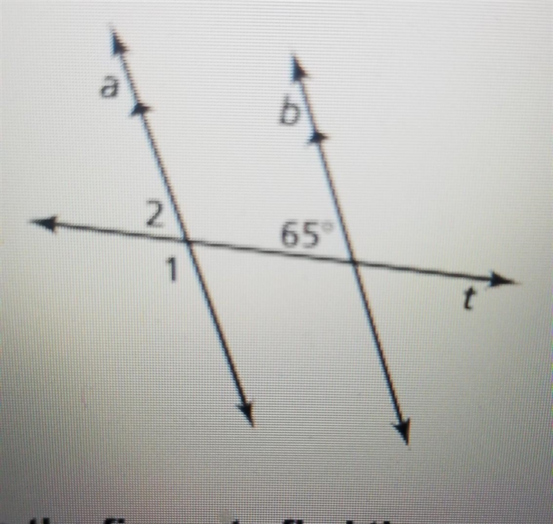 Use the figure to the find the measures of the numbered angles​-example-1