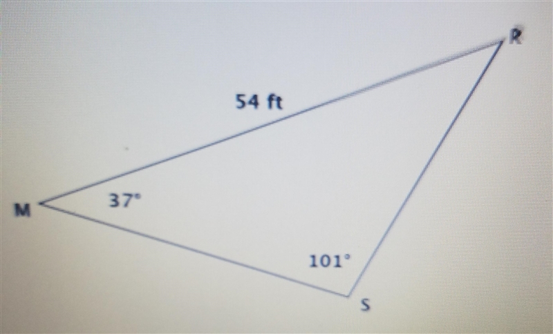 What is the length of the missing side SR? Round answer to the nearest tenth.-example-1