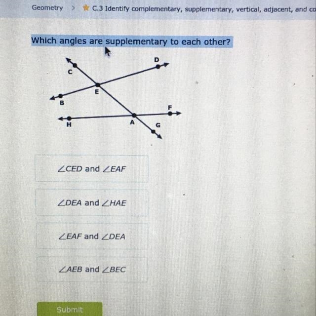 Which angles are supplementary to each other-example-1