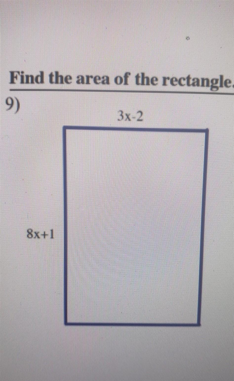 Whats the area of the rectangle? ​-example-1