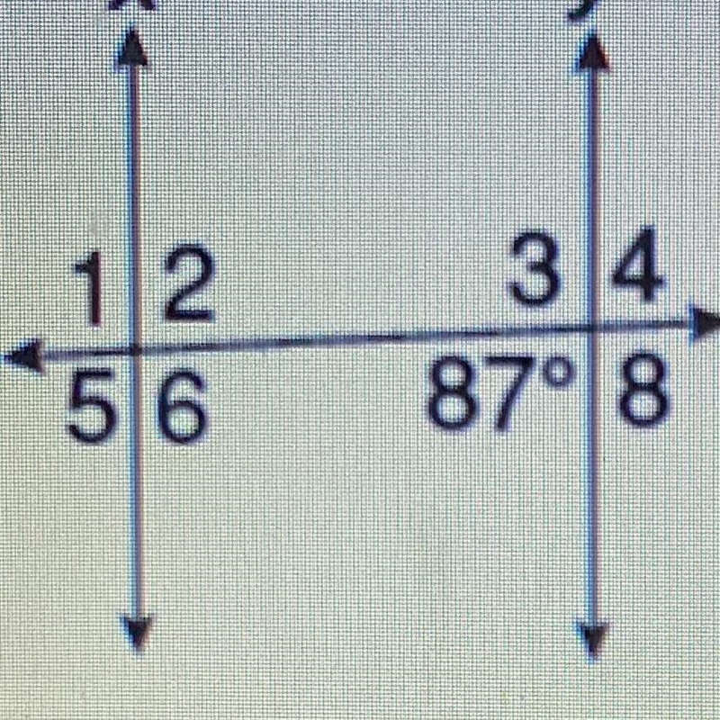 1 16) Line x is parallel to line y. What is the measure of angle 6? HELP PLEEEEEASE-example-1