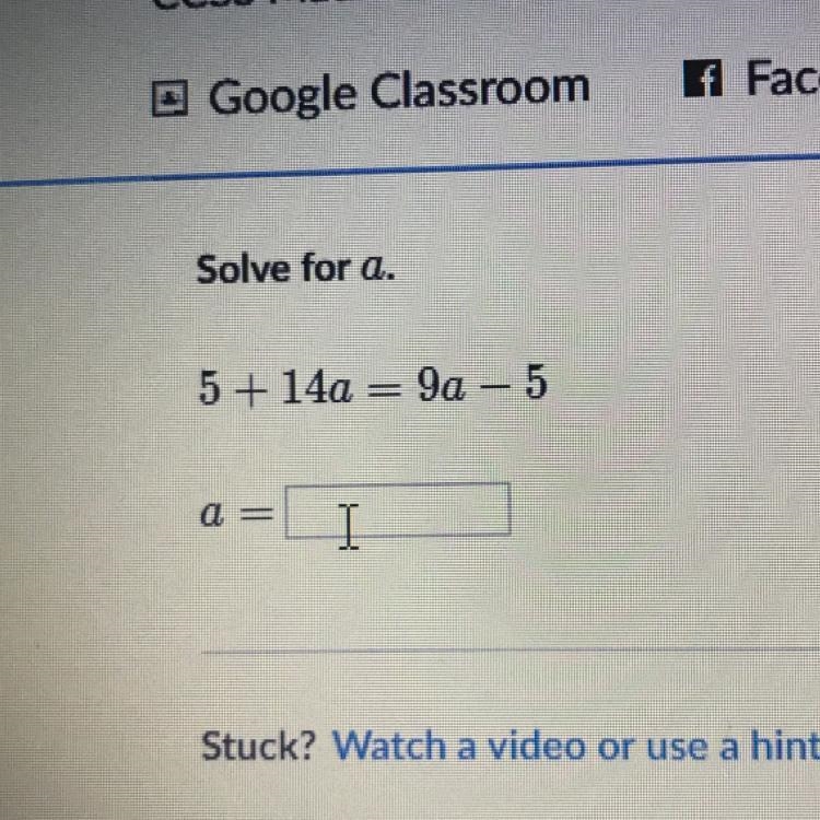 What is a, solve for a-example-1