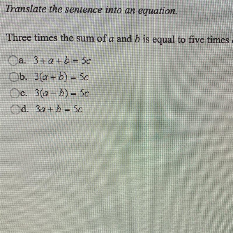 Translate the sentence into an equation. The number x divided by the number y is the-example-1