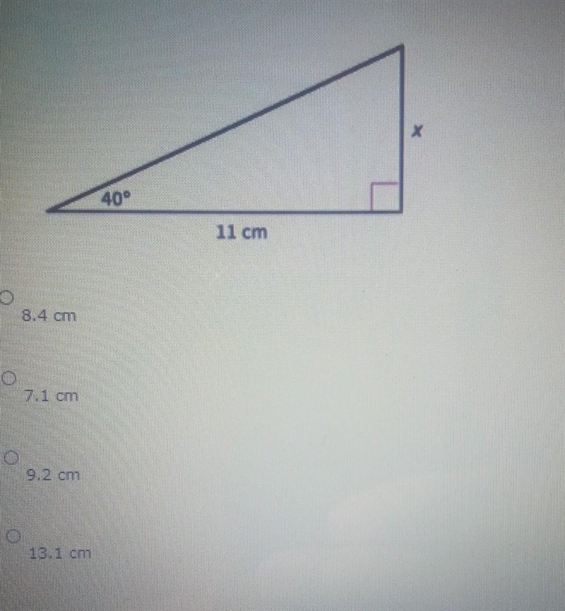 Find the value of x. Round the length to the nearest tenth. ​-example-1