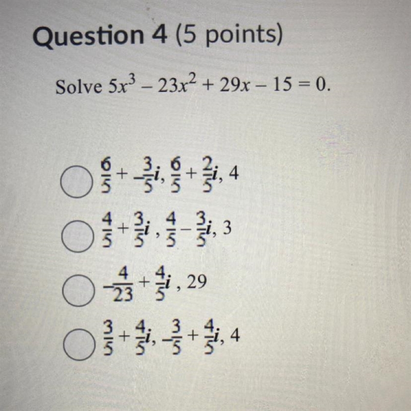 Solve 5x3 – 23x2 + 29x – 15 = 0.-example-1