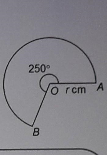 6. In the figure, the perimeter of sector AOB with centre O is 70 cm. Find the value-example-1