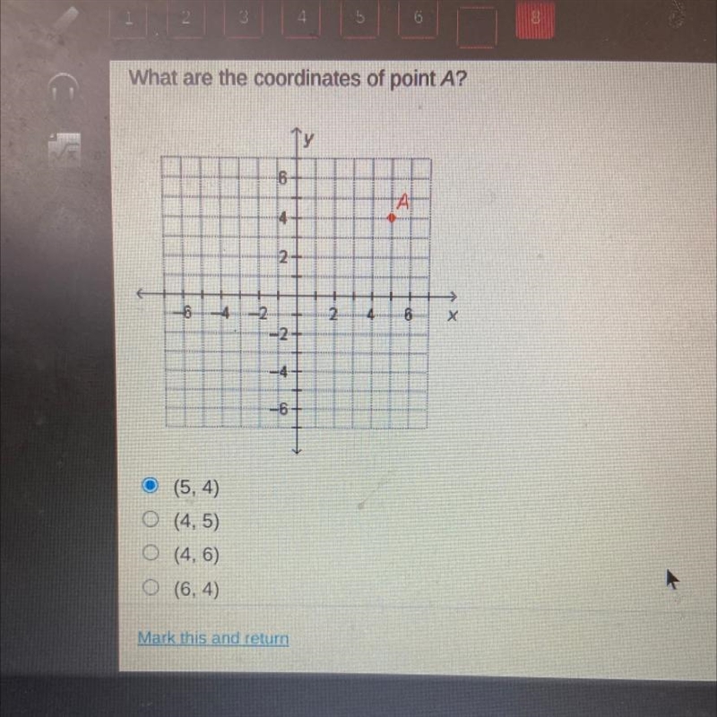 What is x- value of point A A or B?-example-1