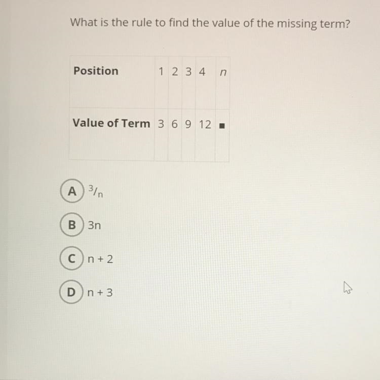 What is the rule to find the value of the missing term-example-1