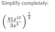 I need help finishing this. this is what i have so far not sure if i'm right 81/3 = 27 x-example-1