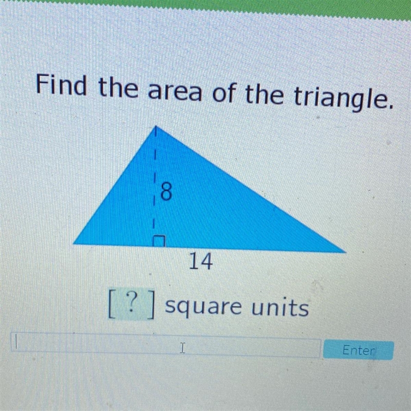 Find the area of the triangle.-example-1