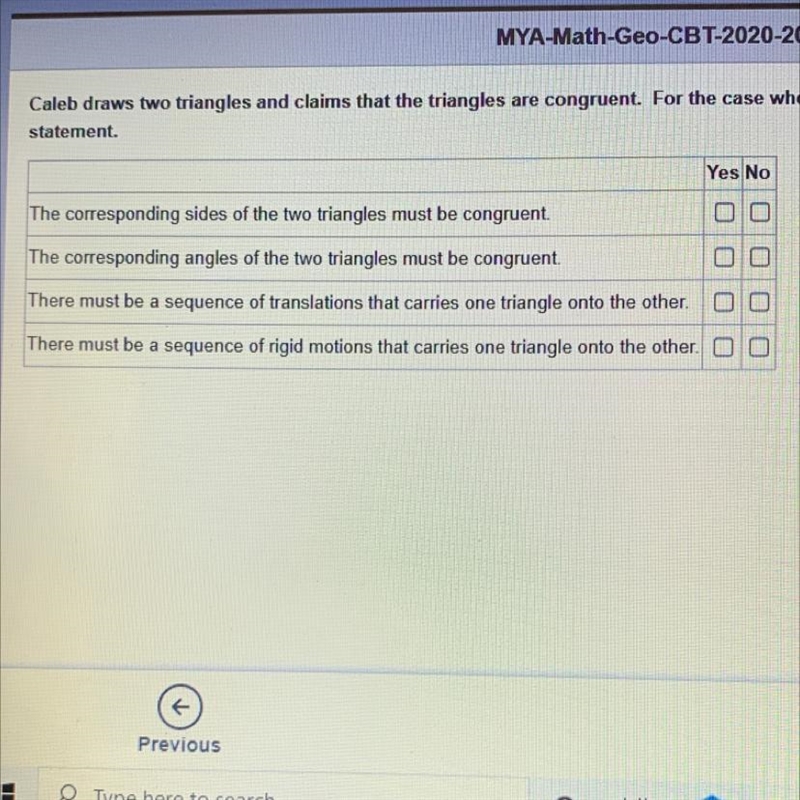 Please help I am struggling. Caled draws two triangles and claims that the triangles-example-1