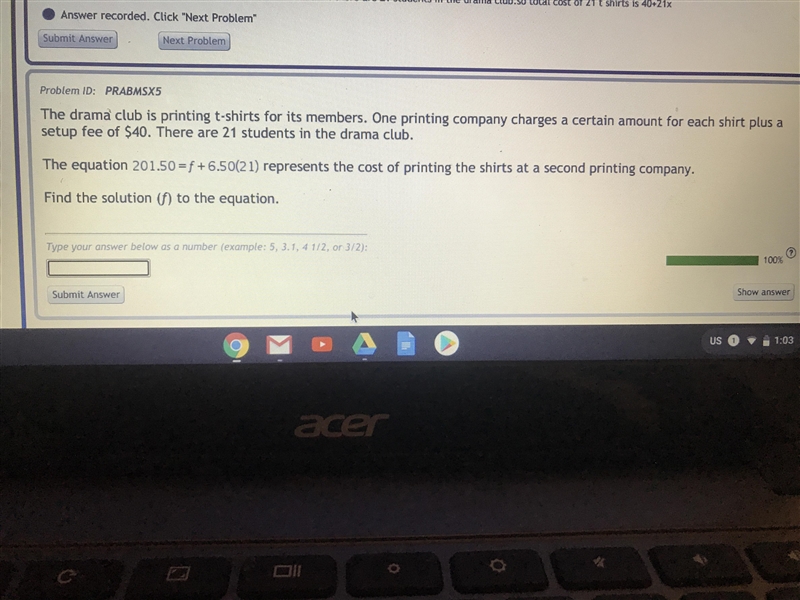 What’s the solution to f-example-1