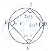 In the given figure, values of x and y, are 1. 40°, 25° 2. 30°, 40° 3. 30°, 20° 4. 40°, 35°-example-1