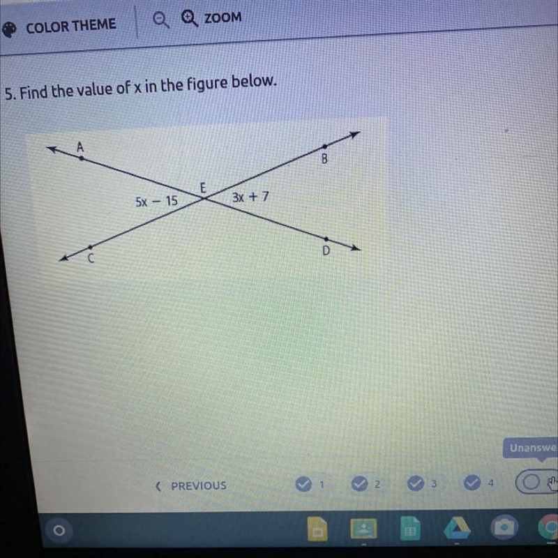 Find value if x in the figure below-example-1