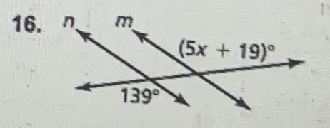 Find the value of x that makes m ll n-example-1