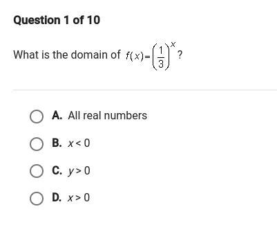 PLEASE HELP !! what is the domain of f(x)=1/3x ?-example-1