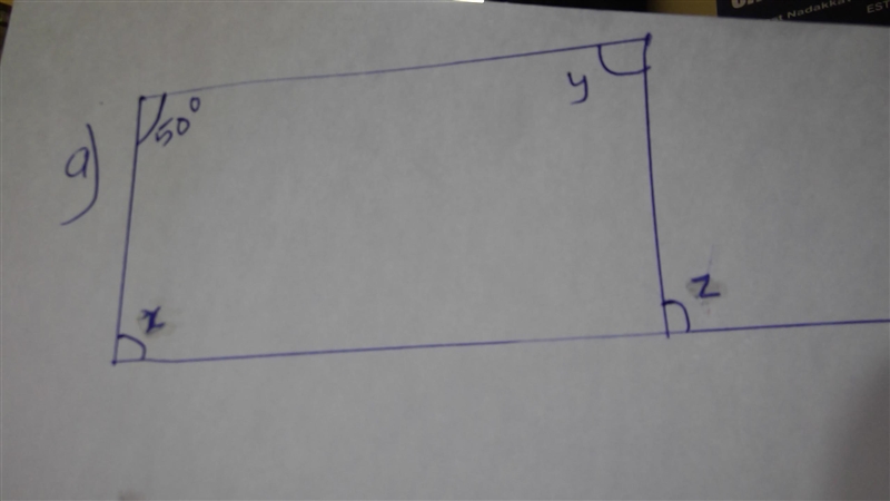 Find the value of x,y and z (hint:both are the parallelogram )-example-1