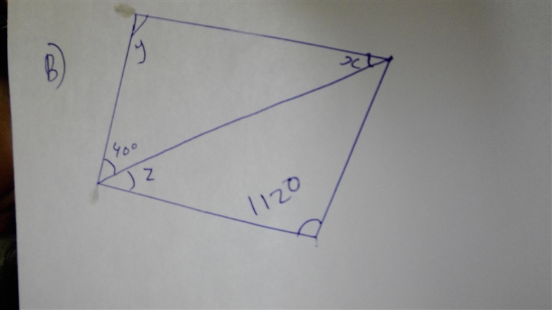 Find the value of x,y and z (hint:both are the parallelogram )-example-2