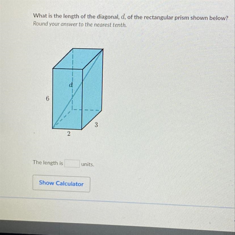 What is the length of the diagonal D?-example-1