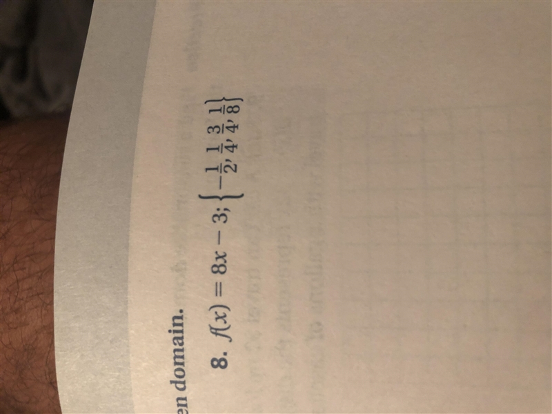 Find the range of each function for the given domain-example-1