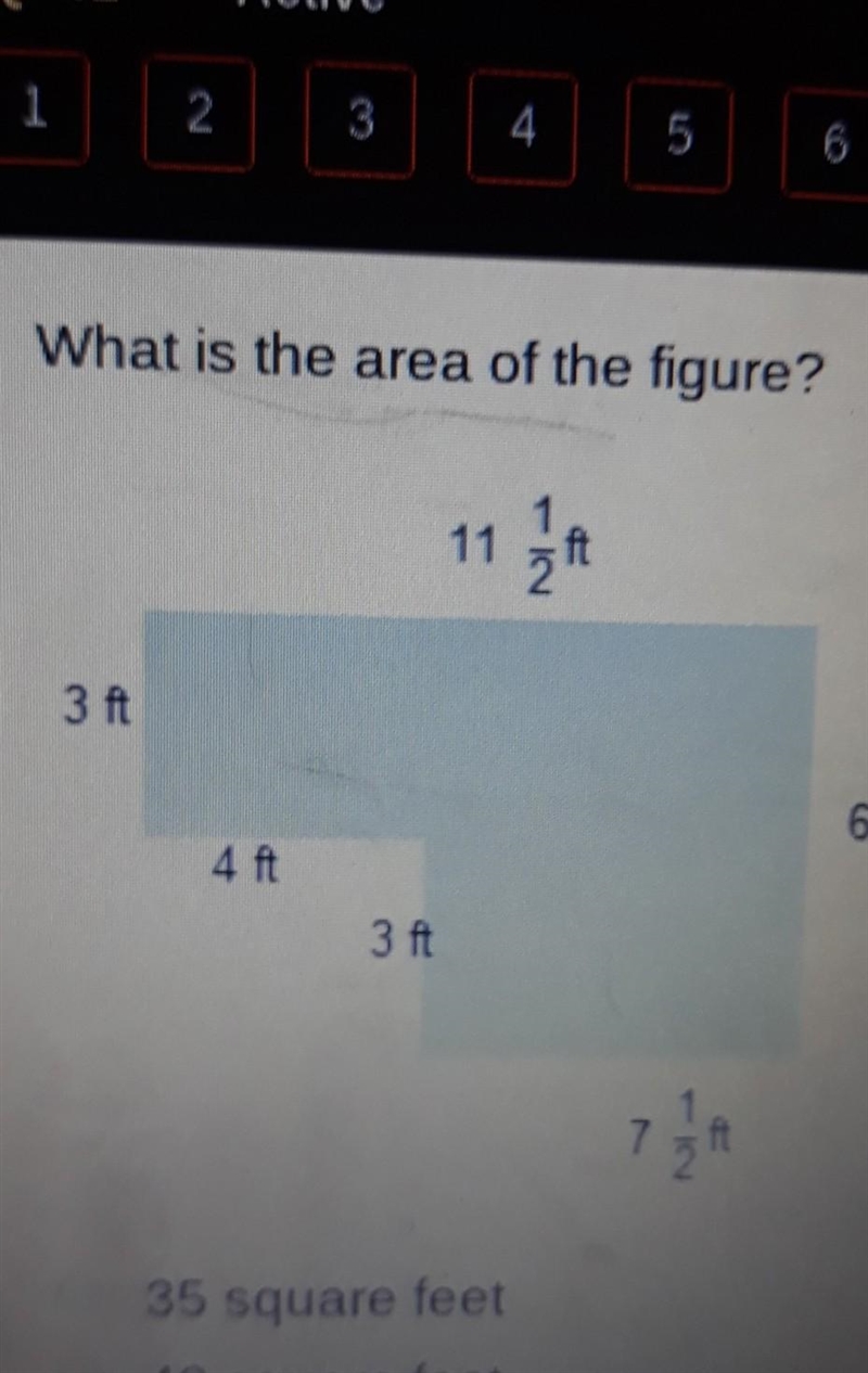 What is the area of the figure? 3 A 6 A 3 f​-example-1