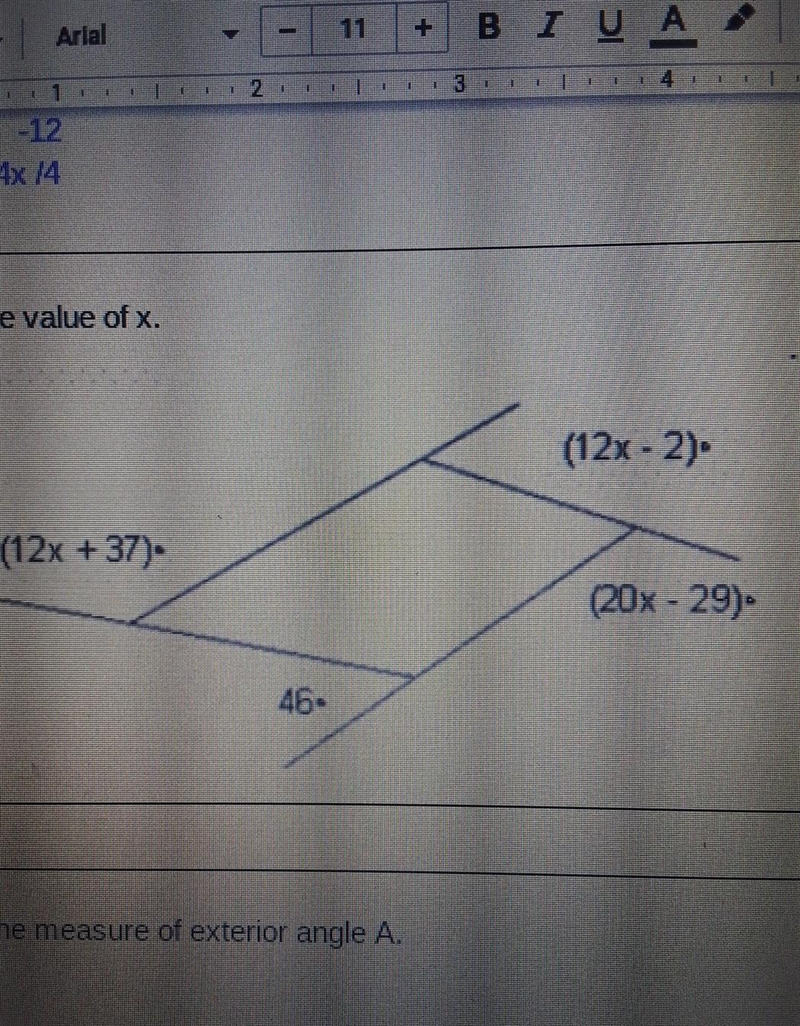 Find the value of x.​-example-1